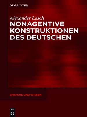 cover image of Nonagentive Konstruktionen des Deutschen